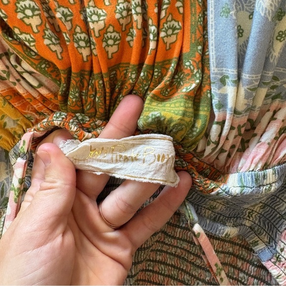 Jen's Pirate Booty Free People Small Smock Wild Side Floral Patchwork Midi Dress - Picture 9 of 12